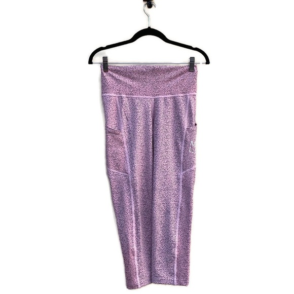 MALO Republic Baby Cheetah Print Pink High Rise Luxe Leggings Medium - Picture 2 of 6